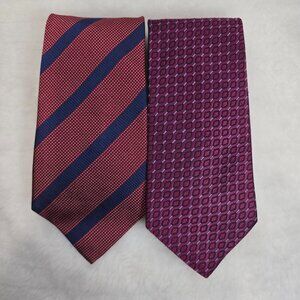 100% Silk Men's Ties classic designs set of 2 Tommy Hilfiger & Nautica